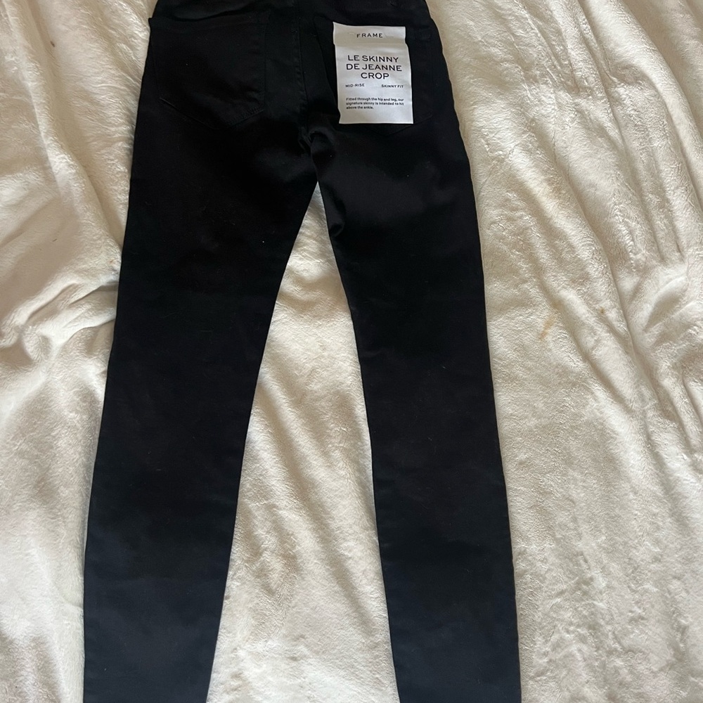 Frame Denim Jet Black Skinny Jeans